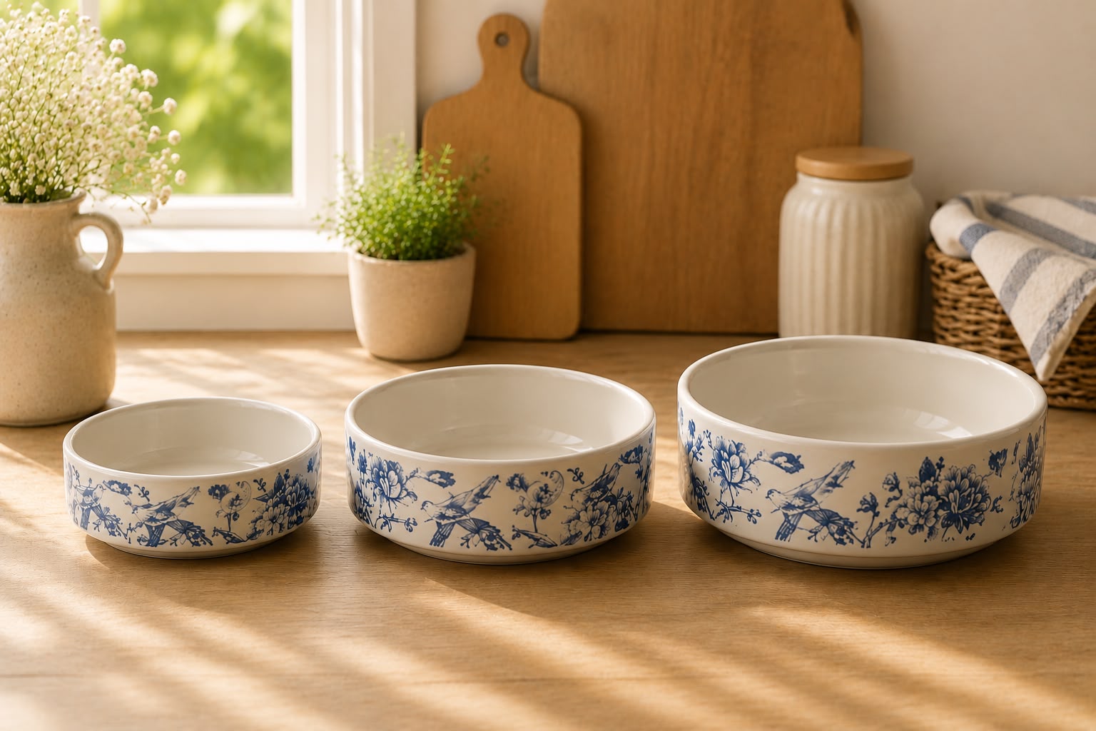 Bluebird Botanica Bowl Set (Set of 3) | Ceramic