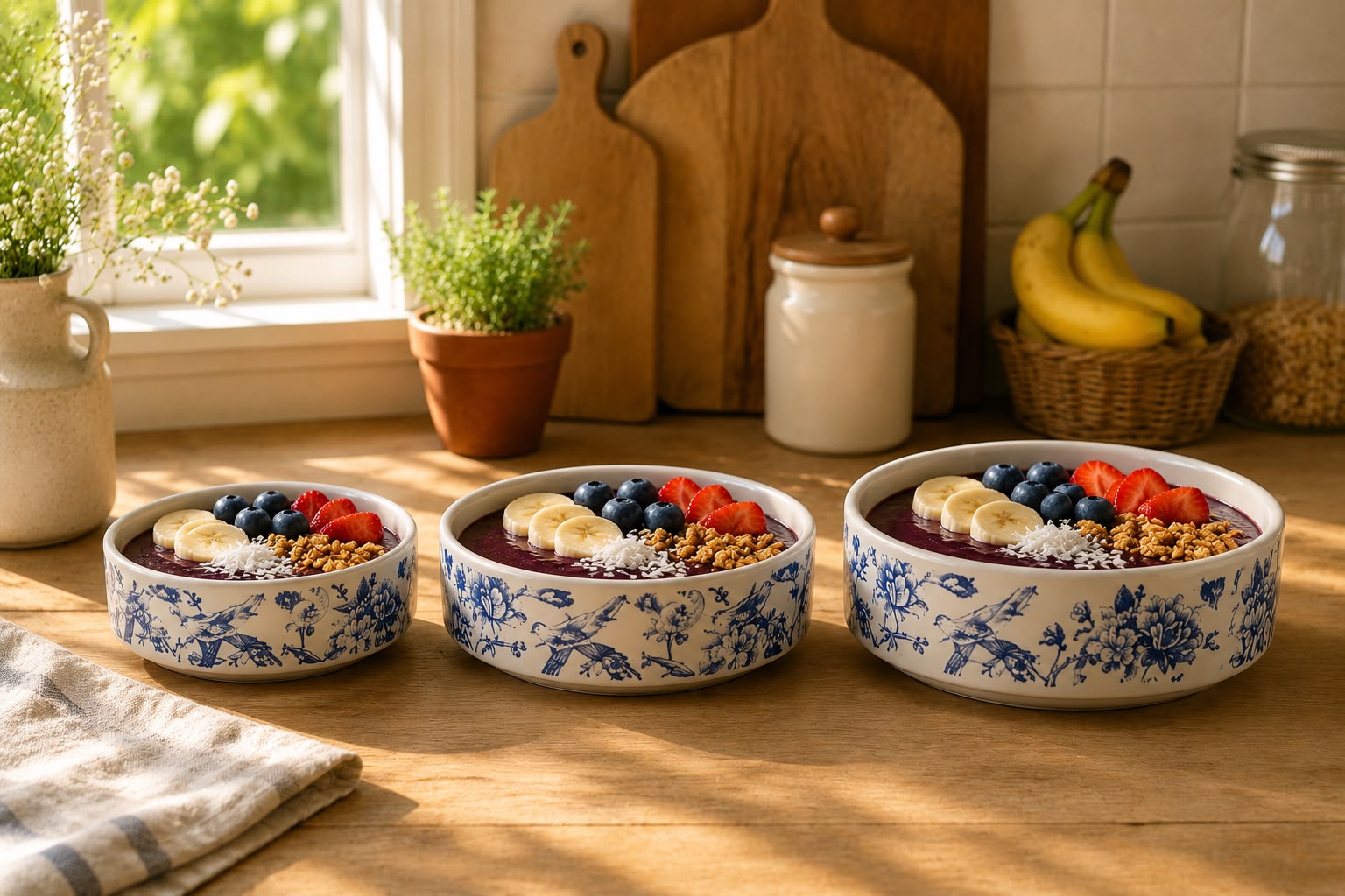 Bluebird Botanica Bowl Set (Set of 3) | Ceramic