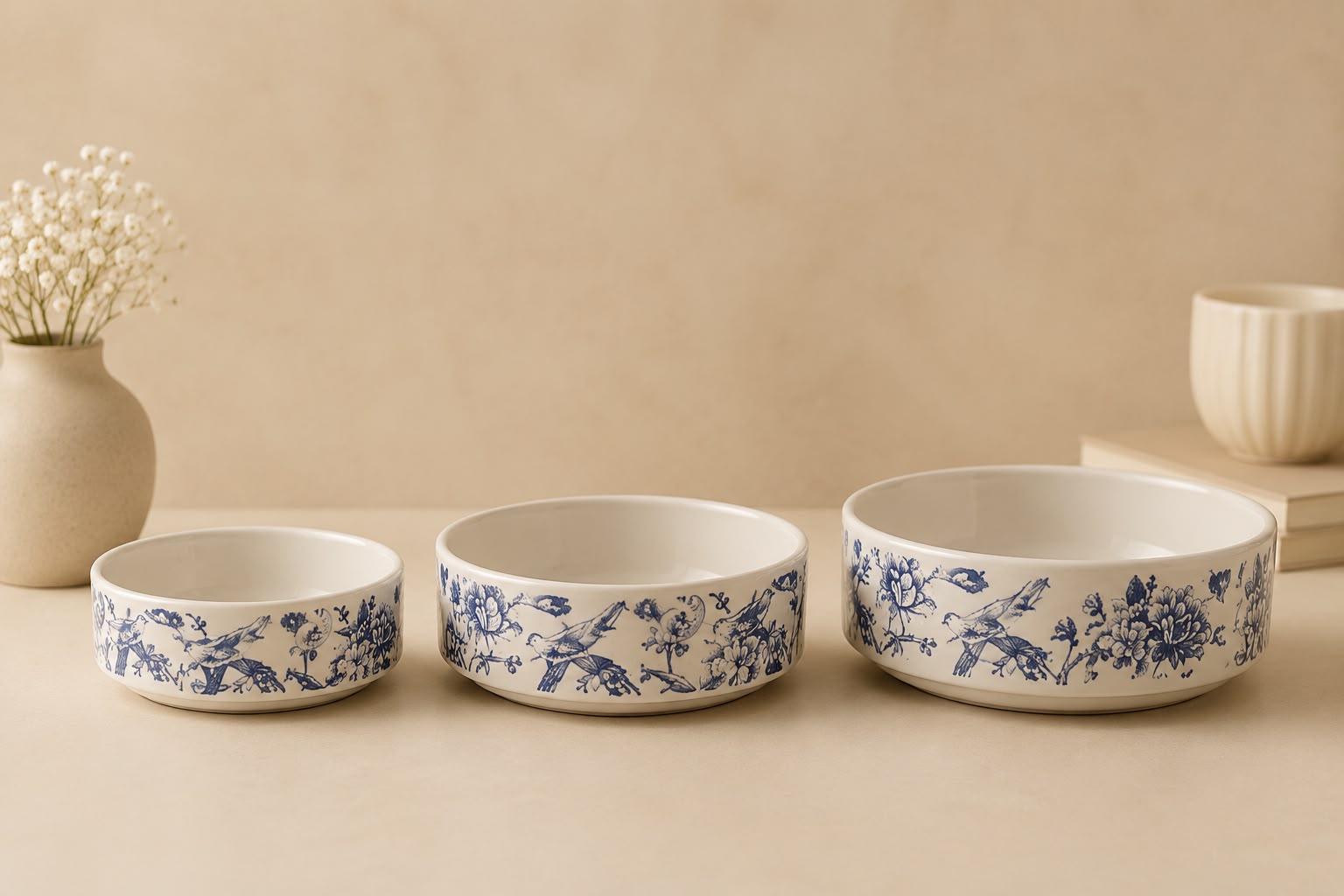 Bluebird Botanica Bowl Set (Set of 3) | Ceramic
