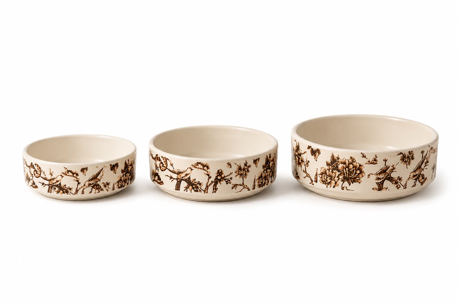 Woodland Bloom Bowl Set (Set of 3) | Ceramic