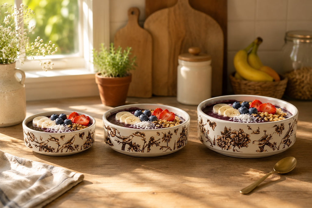 Woodland Bloom Bowl Set (Set of 3) | Ceramic