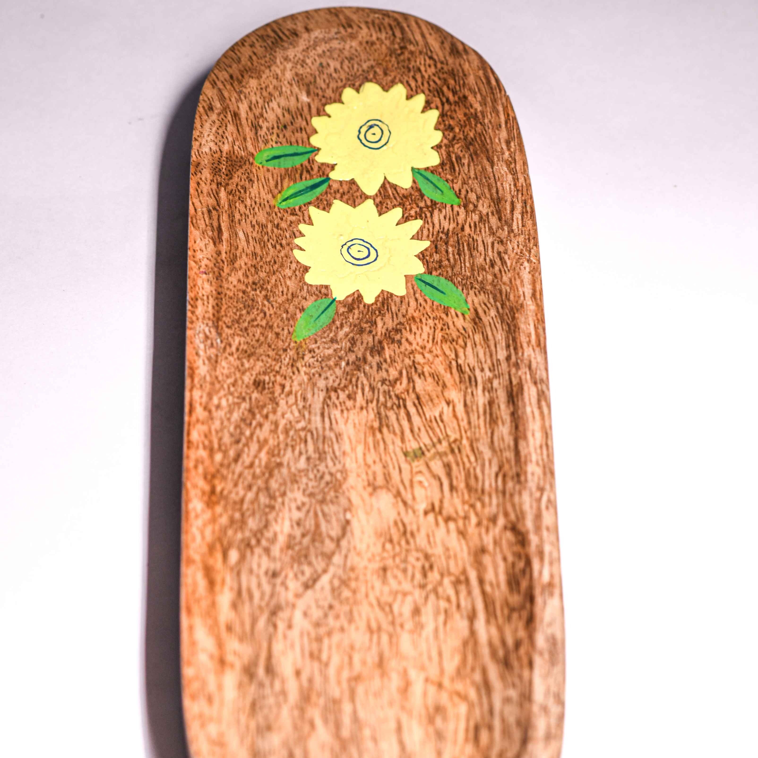 SUNFLOWER HAND-PAINTED SNACK PLATTER