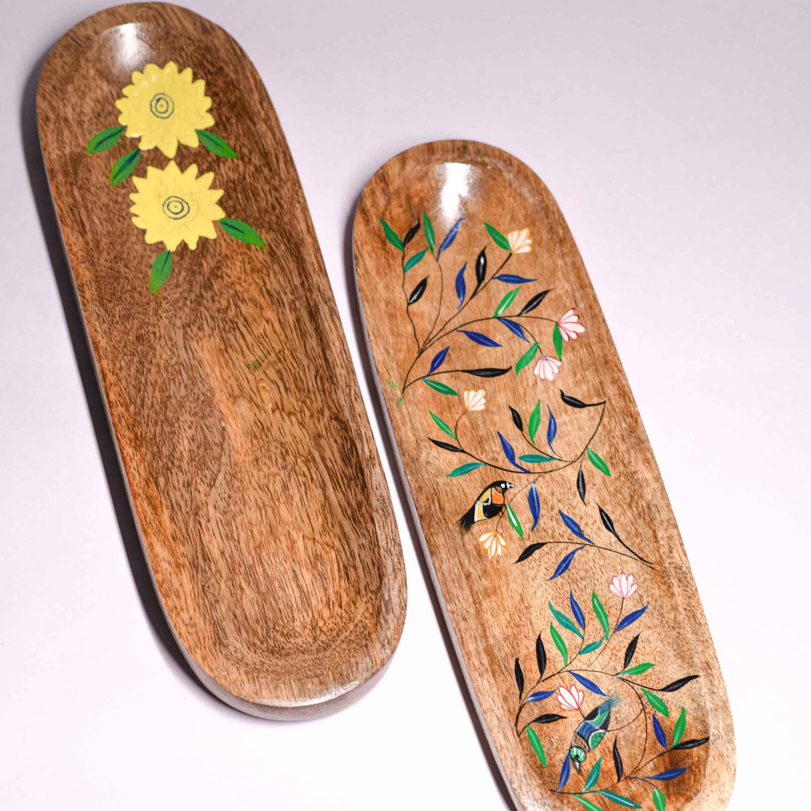 SUNFLOWER HAND-PAINTED SNACK PLATTER