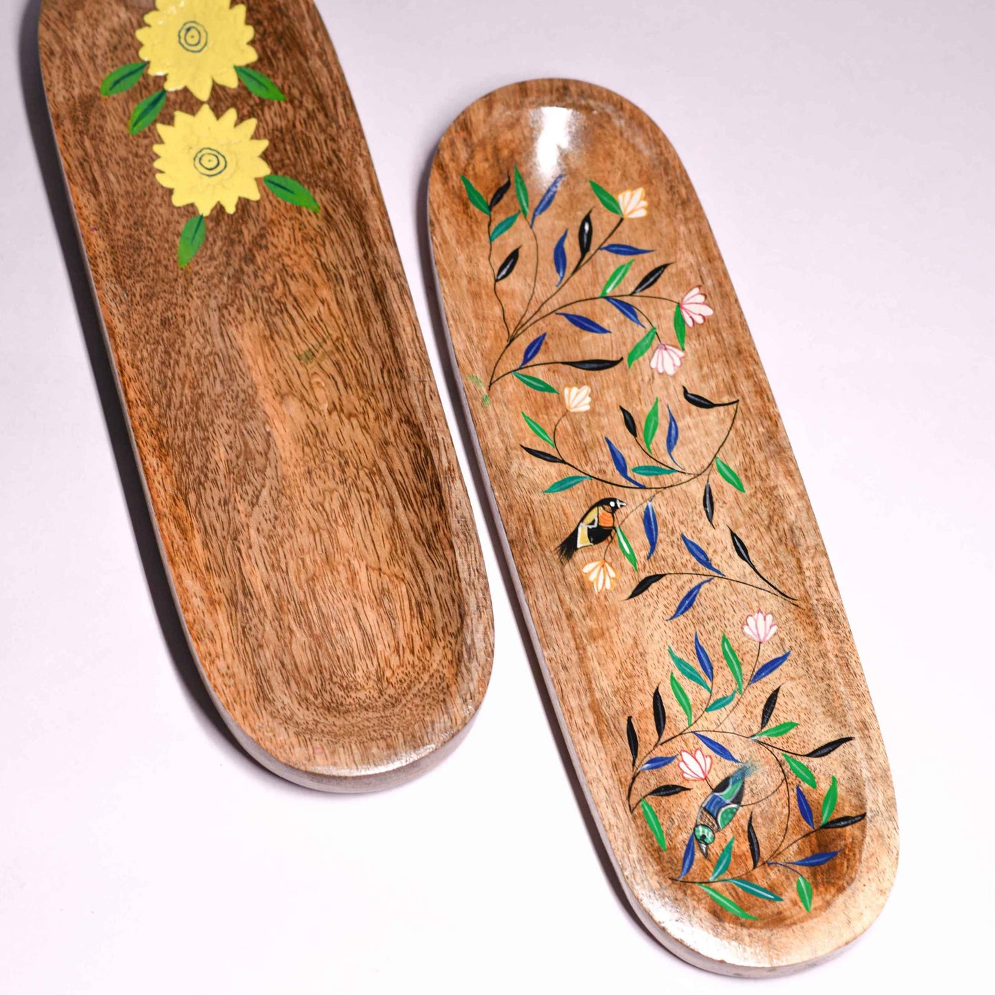 SINGING BIRD HAND-PAINTED SNACK PLATTER