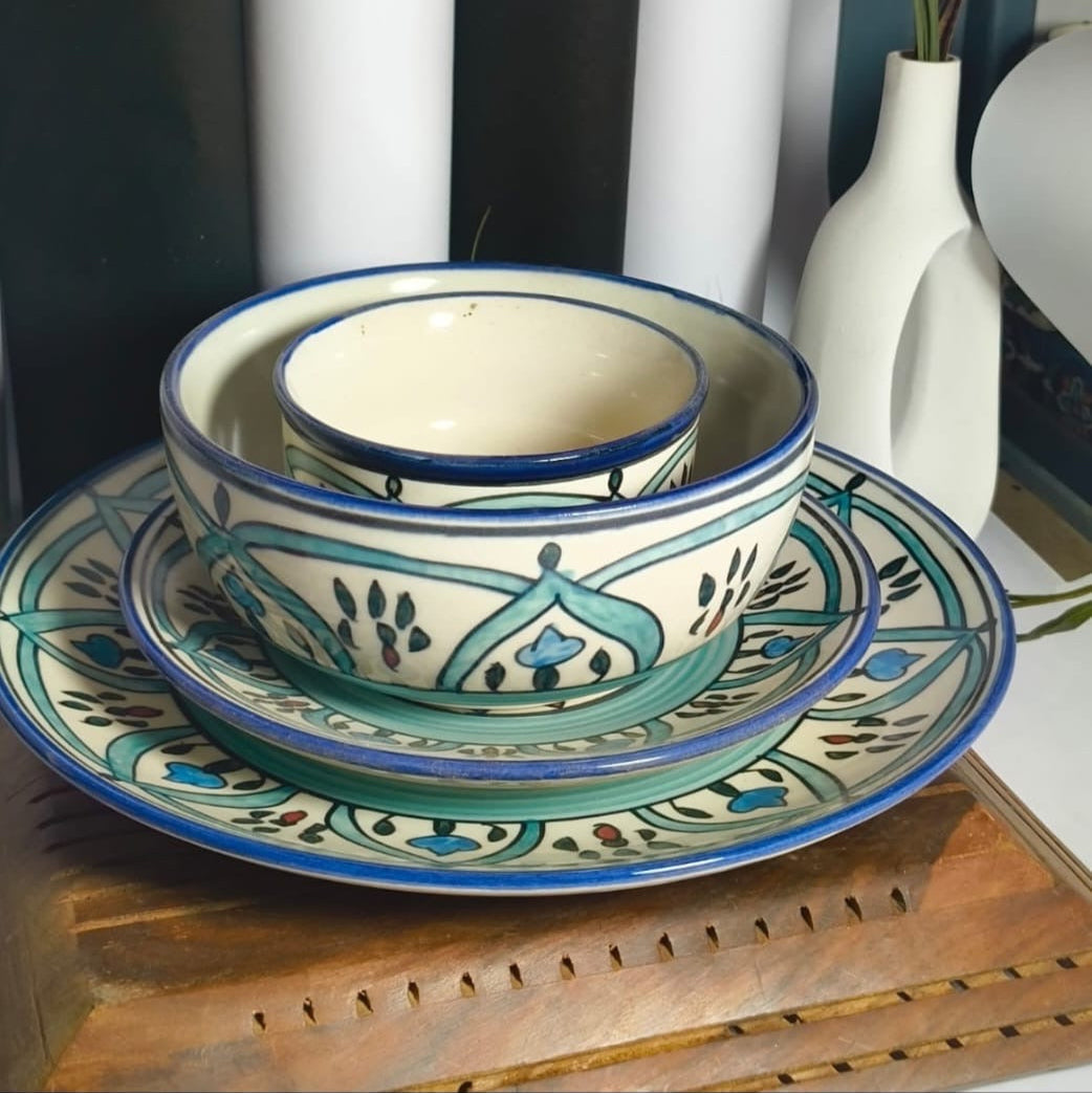 Printed Ceramic Plate Sets (Set of 4) | Ceramic