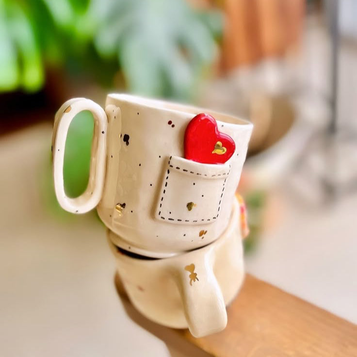 Heart Pocket Cup ( Set of 1 Cup) | Pinterest Inspired Design