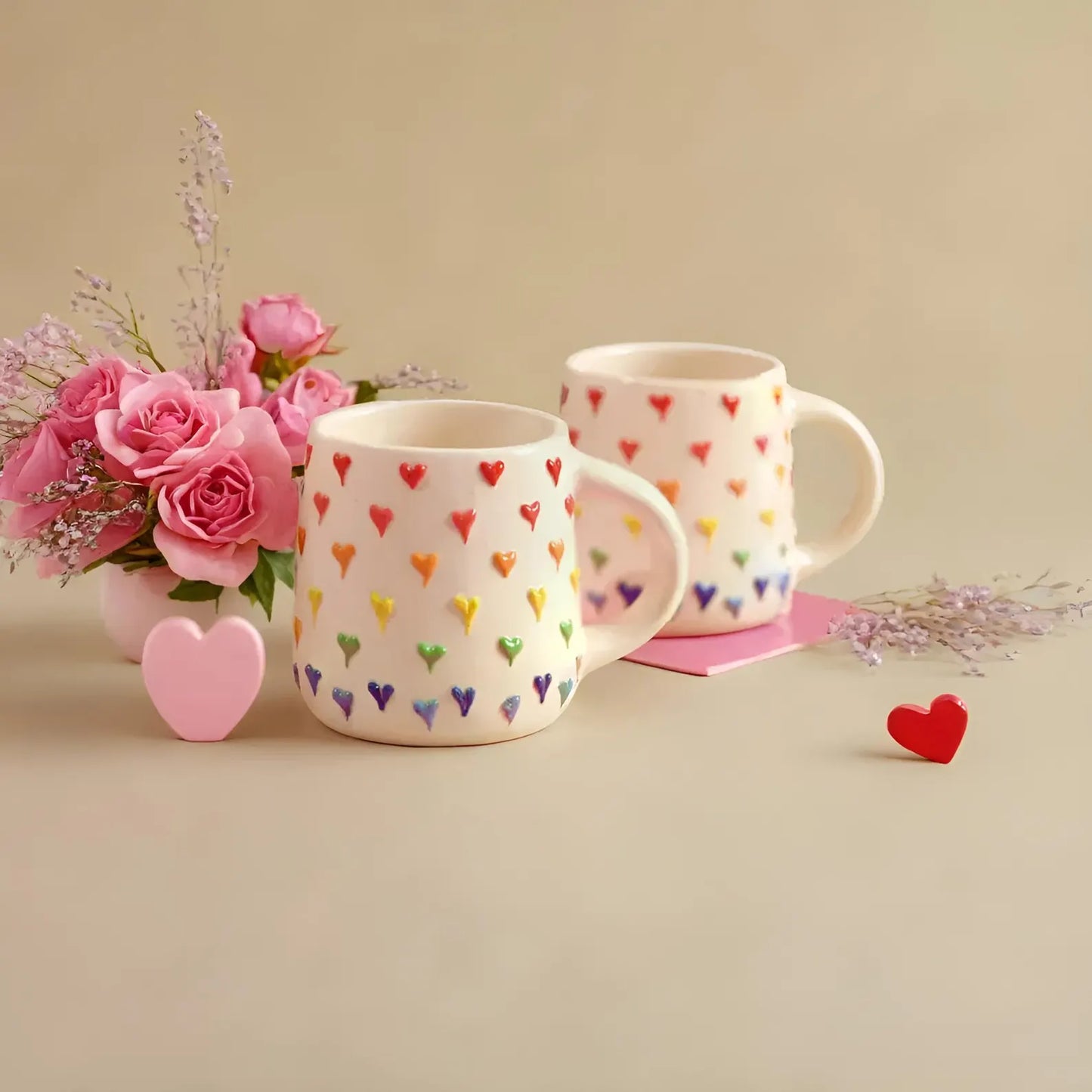 Multi-colour Heart Cup ( Set of 2) | Pinterest Inspired Design