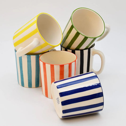 STRIPES CERAMIC COFFEE CUP (SET OF 1 CUP)