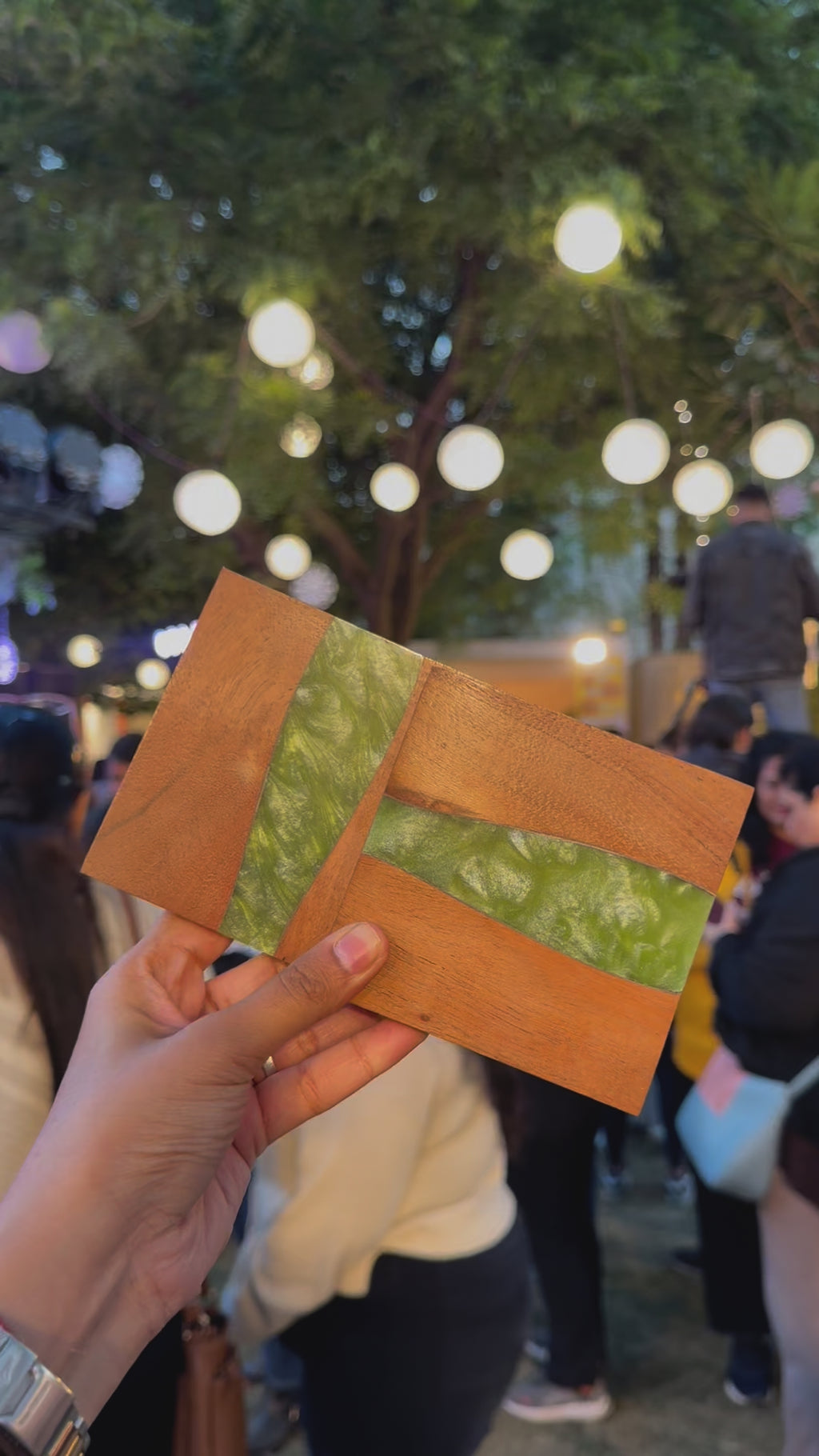 RESIN WOODEN TEA COASTERS (SET OF 2)